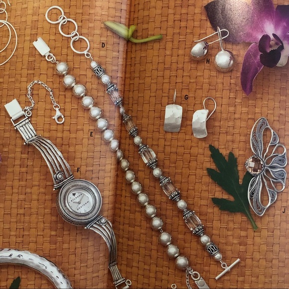 Silpada Sterling Silver Swarovski Crystal Bead Bracelet Toggle Clasp B1147 - Picture 12 of 15